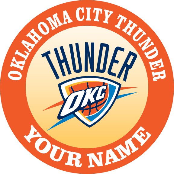 Oklahoma City Thunder custom Customized Logo iron on paper